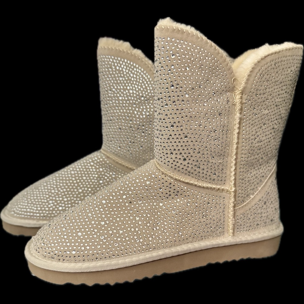 INC-International Concepts Cream Bling bootie women’s size 9 NEW